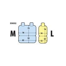 ΚΑΛΥΜΜΑΤΑ ΚΑΘΙΣΜΑΤΩΝ ΚΑΙ ΠΡΟΣΚΕΦΑΛΑ ΓΙΑ 3 ΣΕΙΡΕΣ ΘΕΣΕΩΝ ΣΕ ΓΚΡΙ ΣΚΟΥΡΟ ΧΡΩΜΑ SEDILI SET MEDIUM / LARGE LAMPA - 1 ΤΕΜ. Auto Moto Tyres 