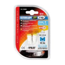 T10 W5W 12V W2,1x9,5d 30lm HYPER-LED 3 ΛΕΥΚΟ (ΔΙΠΛΗΣ ΠΟΛΙΚΟΤΗΤΑΣ-ΚΑΡΦΩΤΟ) BLISTER 2ΤΕΜ. Auto Moto Tyres 