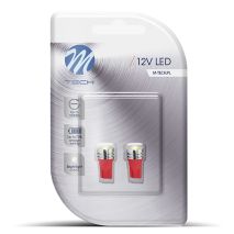 T10 W5W 12V W2,1x9,5d LED 1xHP ΚΟΚΚΙΝΟ (ΚΑΡΦΩΤΟ ΑΚΑΛΥΚΟ) BLISTER 2ΤΕΜ. M-TECH Auto Moto Tyres 