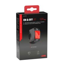 ΔΙΑΚΟΠΤΗΣ ΤΙΜΟΝΙΟΥ ON/OFF ΓΙΑ ΠΡΟΒΟΛΑΚΙΑ MOTO 12V/10A ΜΕ ΔΙΑΜΕΤΡΟ 22mm LAMPA -1ΤΕΜ Auto Moto Tyres 