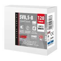 ΛΑΜΠΑΚΙΑ ΠΛΑΦΟΝΙΕΡΑΣ 9>32V SV28,5-8 2SMDx1CHIP LED 120lm CAN-BUS 12x41mm ΛΕΥΚΟ ΚΟΥΤΙ LAMPA - 20 ΤΕΜ. Auto Moto Tyres 