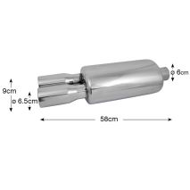 ΕΞΑΤΜΙΣΗ ΙΝΟΧ ΔΙΠΛΗ HJ-A0034- 1 ΤΕΜ. Auto Moto Tyres 