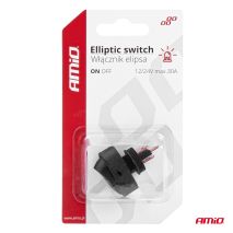 ΔΙΑΚΟΠΤΗΣ ON/OFF 3 ΕΠΑΦΩΝ ΜΕ LED ΚΟΚΚΙΝΟ12/24V Φ12mm 30A ΜΕ ΣΠΕΙΡΩΜΑ ΟΒΑΛ ΑΜΙΟ - 1 ΤΕΜ. Auto Moto Tyres 