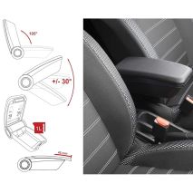 Ολοκληρωμένος Τεμπέλης Καθίσματος ARMSTER 3 PLUG & PLAY για Renault Express Van LHD 2021+ (με Εργοστασιακό Υποβραχιόνιο) από Πλαστικό και Vegan Δέρμα σε Μαύρο Χρώμα RATI - 1 τεμ. Auto Moto Tyres 