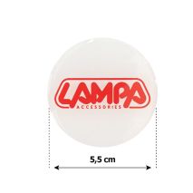LAMPA ΑΥΤΟΚΟΛΛΗΤΑ ΖΑΝΤΩΝ 5,5 cm ΛΕΥΚΟ/ΚΟΚΚΙΝΟ ΣΜΑΛΤΟΥ - 4 ΤΕΜ. Auto Moto Tyres 