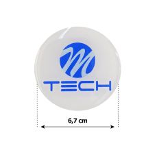 MTECH ΑΥΤΟΚΟΛΛΗΤΑ ΖΑΝΤΩΝ 6,7 cm ΛΕΥΚΟ/ΜΠΛΕ ΣΜΑΛΤΟΥ - 4 ΤΕΜ. Auto Moto Tyres 
