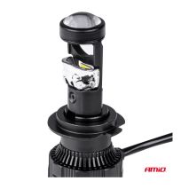 ΛΑΜΠΕΣ H7 PL-LENS SERIES 9>36V 60W 5.000K 3.800lm LED 2x4575 SMD CAN-BUS ΜΕ ΠΡΟΤΖΕΚΤΟΡΑ AMIO - 2 Τεμ. Auto Moto Tyres 