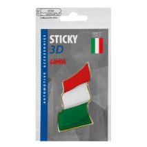 ΑΥΤΟΚΟΛΛΗΤΟ ΣΗΜΑ 3D ΣΗΜΑΙΑ ΙΤΑΛΙΑΣ ΚΥΜΑΤΙΣΤΗ 78x40mm LAMPA -  1 Τεμ. Auto Moto Tyres 
