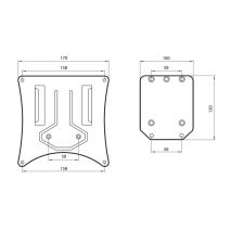 ΒΑΣΗ ΣΤΗΡΙΞΗΣ ΠΙΝΑΚΙΔΑΣ MOTO ΑΛΟΥΜΙΝΙΟΥ EASY-OFF ΜΕ ΑΠΟΣΠΩΜΕΝΟ ΣΥΣΤΗΜΑ ΓΙΑ ENDURO/OFF-ROAD 170x158mm LAMPA - 1 Tεμ. Auto Moto Tyres 