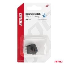 ΔΙΑΚΟΠΤΗΣ 12V ON/OFF ΣΤΡΟΓΓΥΛΟΣ ΜΕ 3 ΕΠΑΦΕΣ ΜΠΛΕ LED  AMIO - 1 τεμ. Auto Moto Tyres 