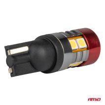 ΛΑΜΠΑΚΙΑ LED T10 W5W 12V/24V LED CAN-BUS 9xSMD 3030 ΛΕΥΚΟ ΦΩΣ 5.500K (ΣΕ ΧΡΩΜΑ ΚΟΚΚΙΝΟ-ΜΑΥΡΟ) AMIO - 2 ΤΕΜ. Auto Moto Tyres 