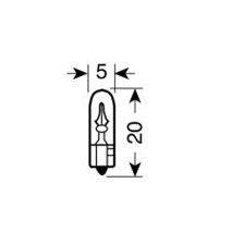 ΛΑΜΠΑΚΙΑ ΨΕΙΡΕΣ Τ5 12V/1.2W W2x4.6d Auto Moto Tyres 