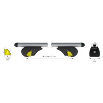 ΜΠΑΡΕΣ ΟΡΟΦΗΣ ΓΙΑ S/W RAIL-TOP ΑΛΟΥΜΙΝΙΟΥ 140cm ΜΕ ΚΛΕΙΔΙ 2τεμ. Auto Moto Tyres 