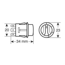 ΔΙΑΚΟΠΤΗΣ 4 ΘΕΣΕΩΝ 12/24V 10A ΣΤΡΟΓΓΥΛΟΣ 23mm Auto Moto Tyres 