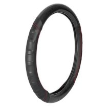 ΚΑΛΥΜΜΑ ΤΙΜΟΝΙΟΥ BULLET ΜΕ ΕΡΓΟΝΟΜΙΚΗ ΛΑΒΗ, ΜΑΥΡΟ ΧΡΩΜΑ ΜΕ ΚΟΚΚΙΝΗ ΡΑΦΗ ΚΑΙ CARBON ΣΧΕΔΙΑΣΜΟ ΑΟΣΜΟ ΟΙΚΟΛΟΓΙΚΟ/ ΜΗ ΤΟΞΙΚΟ/ ΑΝΑΚΥΚΛΩΣΙΜΟ ΥΛΙΚΟ Auto Moto Tyres 