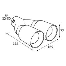 ΑΚΡΟ ΕΞΑΤΜΙΣΗΣ TS-46 Φ32-50 - ΔΙΠΛΗ ΑΠΟΛΗΞΗ Auto Moto Tyres 