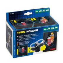 ΠΟΤΗΡΟΘΗΚΗ ΔΙΠΛΗ TWIN-HOLDER - ΘΗΚΕΣ 68 mm (ΜΕ ΒΑΣΗ 65 mm) ΤΑΦ ΠΟΤΗΡΟΘΗΚΗΣ Auto Moto Tyres 