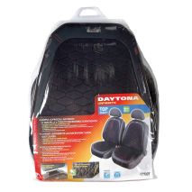 ΠΛΑΤΟΚΑΘΙΣΜΑΤΑ DAYTONA ΔΕΡΜΑΤΙΝΗ/ΒΕΛΟΥΡ ΜΑΥΡΟ ΜΕ ΚΟΚΚΙΝΗ ΡΑΦΗ ΚΥΨΕΛΩΤΟ 2ΤΕΜ. Auto Moto Tyres 