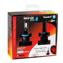 H8/H9/H11/H16 9-32V 6.500K 8.000lm 60W PGJ19-X HALO LED SERIE 6 STANDARD 8LED ZES 2ΤΕΜ. LED KIT Auto Moto Tyres 