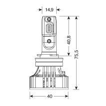 H8/H9/H11/H16 9-32V 6.500K 6.000lm 72W PGJ19-X HALO LED SERIE 7 COMPACT 8LED CREE 2ΤΕΜ. LED KIT Auto Moto Tyres 