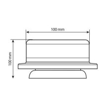 ΦΑΡΟΣ ΜΑΓΝΗΤΙΚΟΣ ΚΑΙ ΒΕΝΤΟΥΖΑ ΠΕΡΙΣΤΡΕΦΟΜΕΝΟΣ RL-12 16LED 9-32V ΠΟΡΤΟΚΑΛΙ ΜΕ ΦΙΣ ΑΝΑΠΤΗΡΑ 3,8m 100x100mm Auto Moto Tyres 