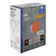 ΦΩΣ ΘΕΣΕΩΣ / ΒΟΗΘΗΤΙΚΟ ΦΩΣ ΦΟΡΤΗΓΟΥ 24V 14LED ΚΟΚΚΙΝΟ/ΠΟΡΤΟΚΑΛΙ 2ΧΡΗΣΕΩΝ LOKI-LED 105x115mm 1ΤΕΜ. Auto Moto Tyres 