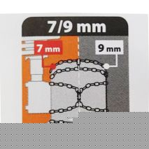 ΑΛΥΣΙΔΕΣ ΧΙΟΝΙΟΥ NX-7 7/9MM GR7.5 ΔΙΠΛΟΥ ΠΑΧΟΥΣ (ΕΣΩΤΕΡΙΚΑ 7mm + ΕΞΩΤΕΡΙΚΑ 9mm) LAMPA - 2 ΤΕΜ. Auto Moto Tyres 