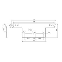 ΒΑΣΗ ΣΤΗΡΙΞΗΣ ΑΛΟΥΜΙΝΙΟΥ (ΓΩΝΙΑ 150 ΜΟΙΡΕΣ)  TYPE 1 ΓΙΑ ΑΝΑΚΛΑΣΤΗΡΕΣ ΜΑΥΡΟ LAMPA - 1 ΤΕΜ Auto Moto Tyres 