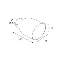 ΑΚΡΟ (ΜΠΟΥΚΑ) ΕΞΑΤΜΙΣΗΣ ΟΒΑΛ TS-79 36>63mm (ΜΗΚΟΣ: 200mm / ΦΑΡΔΟΣ: 113mm ) LAMPA - 1 TEM. Auto Moto Tyres 