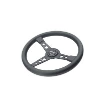 ΤΙΜΟΝΙ GRINTA ΜΑΥΡΟ ΟΙΚΟΛΟΓΙΚΟ ΔΕΡΜΑ ΤΡΙΑΚΤΙΝΟ ΔΙΑΜΕΤΡΟΣ 350mm ΠΑΧΟΣ 102mm​ SIMONI RACING - 1 TEM. Auto Moto Tyres 