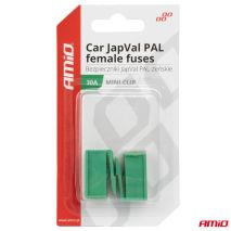 ΑΣΦΑΛΕΙΕΣ JapVal PAL ΘΗΛΥΚΕΣ 30A ΣΕ ΠΡΑΣΙΝΟ ΧΡΩΜΑ AMIO - 2 Τεμ. Auto Moto Tyres 