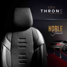 ΚΑΛΥΜΜΑΤΑ ΚΑΘΙΣΜΑΤΩΝ OTOM THRONE 102 SMOKED ΜΑΥΡΟ/ΓΚΡΙ ΛΙΝΟ & ΔΕΡΜΑΤΙΝΗ SET ΑΜΙΟ - 1 σετ. Auto Moto Tyres 