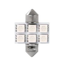 ΛΑΜΠΑΚΙΑ ΠΛΑΦΟΝΙΕΡΑΣ C5W/C10W 12V 1,44W SV8,5 31mm LED 6xSMD5050 ΜΠΛΕ BLISTER M-TECH - 2 τεμ. Auto Moto Tyres 
