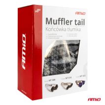 ΑΚΡΟ (ΜΠΟΥΚΑ) ΕΞΑΤΜΙΣΗΣ ΔΙΠΛΗ ΑΠΟΛΗΞΗ MT-029C RIGHT AKR ΧΡΩΜΙΟ/CARBON Φ32-52 245x(89χ2)mm AMIO - 1 τεμ. Auto Moto Tyres 