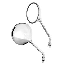 ΚΑΘΡΕΠΤΕΣ MOTO OPAL CHROME ΣΤΡΟΓΓΥΛΟΙ M10x1,25 DX ΧΡΩΜΙΟ LAMPA - 2 τεμ. Auto Moto Tyres 