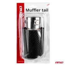 ΑΚΡΟ (ΜΠΟΥΚΑ) ΕΞΑΤΜΙΣΗΣ MT-028C AKR ΧΡΩΜΙΟ/CARBON Φ43>56 155x89mm AMIO - 1 ΤΕΜ. Auto Moto Tyres 