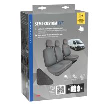 ΚΑΛΥΜΜΑΤΑ ΚΑΘΙΣΜΑΤΩΝ ΚΑΙ ΠΡΟΣΚΕΦΑΛΑ ΓΙΑ 3 ΣΕΙΡΕΣ ΘΕΣΕΩΝ ΣΕ ΓΚΡΙ ΣΚΟΥΡΟ ΧΡΩΜΑ SEDILI SET MEDIUM LAMPA - 1 ΤΕΜ. Auto Moto Tyres 