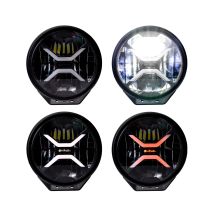 ΠΡΟΒΟΛΕΑΣ ΣΤΡΟΓΓΥΛΟΣ DRIVING LIGHT BLACK SERIES LED 12-48V 80W 5.700K 11.000lm 220mm mTECH -  1 ΤΕΜ. Auto Moto Tyres 