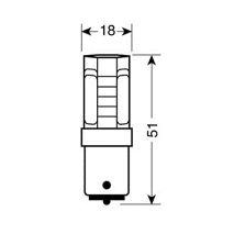 P21W 12V BA15s MEGA-LED20 ΑΛΟΥΜΙΝΙΟΥ COB ΔΙΑΘΛΑΣΗΣ (ΜΟΝΟΠΟΛΙΚΟ) BLISTER 1ΤΕΜ. Auto Moto Tyres 
