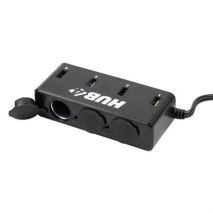 Αντάπτορας Αναπτήρα Τριπλός με 4 USB 12/24V με καλώδιο 85cm Auto Moto Tyres 