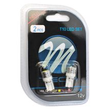 T10 W5W 12V W2,1x9,5d LED 1xHP ΛΕΥΚΟ (ΚΑΡΦΩΤΟ ΑΚΑΛΥΚΟ) BLISTER 2ΤΕΜ. M-TECH Auto Moto Tyres 