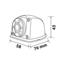 ΚΑΜΕΡΑ T3 ΕΓΧΡΩΜΗ ΑΔΙΑΒΡΟΧΗ ΜΕ ΜΙΚΡΟΦΩΝΟ Κ ΝΥΧΤΕΡΙΝΗ ΛΗΨΗ ΕΩΣ 5m 58x43x76mm ΜΑΥΡΗ Auto Moto Tyres 