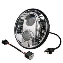 ΦΑΝΑΡΙ ΣΤΡΟΓΓΥΛΟ 7 ΙΝΤΣΩΝ ME 8LED CREE (XML-10W) 9-36V 6000-6500K CHROME Auto Moto Tyres 