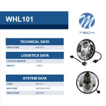 ΦΑΝΑΡΙ ΣΤΡΟΓΓΥΛΟ 7 ΙΝΤΣΩΝ ME 8LED CREE (XML-10W) 9-36V 6000-6500K CHROME Auto Moto Tyres 