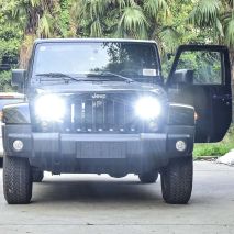 ΦΑΝΑΡΙ ΣΤΡΟΓΓΥΛΟ 7 ΙΝΤΣΩΝ ME 8LED CREE (XML-10W) 9-36V 6000-6500K ΜΑΥΡΟ Auto Moto Tyres 