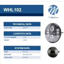 ΦΑΝΑΡΙ ΣΤΡΟΓΓΥΛΟ 7 ΙΝΤΣΩΝ ME 8LED CREE (XML-10W) 9-36V 6000-6500K ΜΑΥΡΟ Auto Moto Tyres 