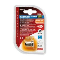 P21W 24V BA15s 15lm HYPER-LED12 ΠΟΡΤΟΚΑΛΙ (ΜΟΝΟΠΟΛΙΚΟ) BLISTER 1ΤΕΜ. Auto Moto Tyres 