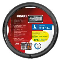 ΚΑΛΥΜΜΑ ΤΙΜΟΝΙΟΥ ΦΟΡΤΗΓΟΥ PEARL BLACK ΔΕΡΜΑΤΙΝΗ ΜΑΥΡΟ (L) 46-48cm ΟΙΚΟΛΟΓΙΚΟ ΚΑΙ ΑΟΣΜΟ Auto Moto Tyres 