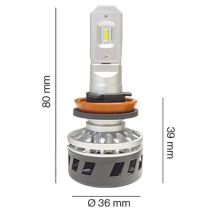 H11 9-36V 5.000K 5000lm 25W MATRIX LED KIT (ΜΕ ΨΥΚΤΡΑ ΑΝΕΜΙΣΤΗΡΑΚΙ) 2ΤΕΜ. Auto Moto Tyres 