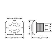 ΠΡΙΖΑ USB ΜΕ ΚΑΠΑΚΙ ΚΑΙ 2 ΘΥΡΕΣ USB (A+C) 12/24V 3000mA 15W ΜΑΥΡΗ FAST CHARGE LAMPA - 1 TEM. Auto Moto Tyres 